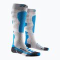 Női sízokni X-Socks Ski Silk Merino 4.0 fehér/fekete/türkiz színű sízokni 5