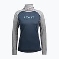 Női termoaktív pulóver SCOTT Defend Merino High Neck light grey melange/dark blue