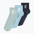 On Logo Sock Mid 3 pár mosás/tengerészkék