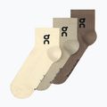 Zokni On Logo Sock Mid 3 pack hare/brume