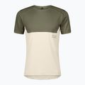 Férfi futópóló SCOTT Endurance Tech hay green/cotton white