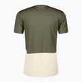 Férfi futópóló SCOTT Endurance Tech hay green/cotton white 2