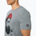 Férfi póló super.natural Sailor Tee cashmere grey mel/jet black /high risk red 3