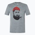 Férfi póló super.natural Sailor Tee cashmere grey mel/jet black /high risk red 4