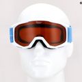 Gyermek síszemüveg Alpina Piney white/skyblue matt/orange 10