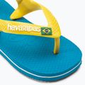 Havaianas Baby Brasil Logo II szandál fehér/kék/zöld/sárga 7