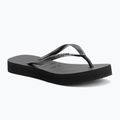 Női Havaianas Slim Platform flip flopok fekete