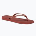 Havaianas Square Logo Metallic mahogany női flip-flop papucs