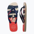 Havaianas Top Nautical beige straw / navy blue / ruby red flip-flop papucs 11