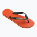 Havaianas Brasil Logo sunset orange flip-flop papucs 8