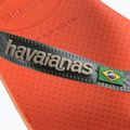 Havaianas Brasil Logo sunset orange flip-flop papucs 12