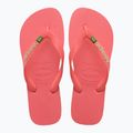 Havaianas Brasil Logo trópusi korallszínű szandálok 4