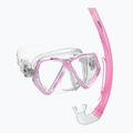 Gyerek snorkeling készlet Mares Combo Zephir Junior pink/clear
