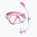 Snorkeling készlet Mares Combo Wahoo Neon pink/white/clear