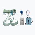 Női hegymászó szett hevederrel Black Diamond Momentum Harness csomag pasztell zöld színben