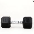 TREXO Hex gumírozott súlyzó 10 kg HXD100 9