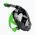 Egész arcos snorkeling maszk SEAC Libera black/green lime
