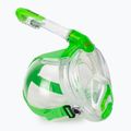 Gyermek teljes arcot fedő búvármaszk sznorkelezéshez SEAC Libera lime transparent/lime