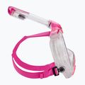 Gyermek teljes arcú maszk snorkelinghez SEAC Libera pink transp./pink 3