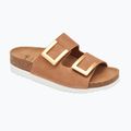 Női papucs Scholl Montery 2 Straps Ad Med cognac