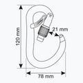 Mászókarabiner CAMP Atom Belay Lock gun metal 5