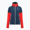 Női La Sportiva Session Tech Hoody viharkék/cseresznye paradicsom trekking melegítő pulóver