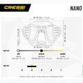 Cressi Nano búvármaszk fekete/fekete/ezüst 5