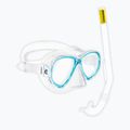 Gyermek snorkel szett Cressi Perla Jr + Minigringo clear/aquamarine