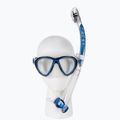 Cressi snorkel szett Quantum maszk + Itaca Ultra Dry snorkel átlátszó kék DM400020