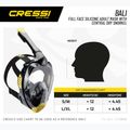 Cressi Bali Full Face búvármaszk fekete/szürke 6