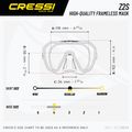 Cressi Z2 Small búvármaszk sárga 3