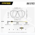 Cressi Big Eyes kék/narancs/tiszta/zöld búvármaszk 3
