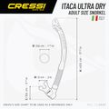 Cressi Itaca Ultra Dry Ultra Dry átlátszó/akvamarin búvárúszó 5