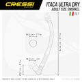 Cressi Alpha Ultra Dry átlátszó/fekete/fehér snorkel 7