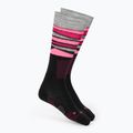 Női sízokni Mico Light Weight Superthermo Natural Merino Ski black/fluorescent fuchsia