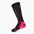 Női sí zokni Mico Medium Weight Warm Control Ski black/fluorescent fuchsia 2