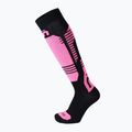 Gyerek sízokni Mico Light Weightsuperthermo Merino Ski nero/fucsia fluo