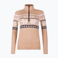 Női thermo pulóver Newland Isalind Half Zip biscuit/white