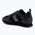EA7 Emporio Armani fekete-fehér szarvasbőr tripla fekete micropunch cipők 3