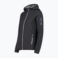 Női trekking pulóver CMP 34H6376 Fix Hood black/cement 3