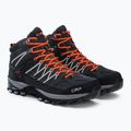 Férfi CMP Rigel Mid szürke-narancs trekking csizma 3Q12947 4