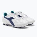 Diadora Brasil 2 R LPU JR gyermek focicipő fehér/tengerészkék 4