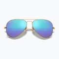 Napszemüveg Ray-Ban Aviator Classic matt arany/kék polarizált 3