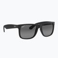 Napszemüveg Ray-Ban Justin Classic matt black gum/dark grey