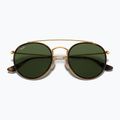 Napszemüveg Ray-Ban Round Double Bridge arista gold/green g-15 3