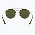 Napszemüveg Ray-Ban Round Double Bridge arista gold/green g-15 5