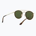 Napszemüveg Ray-Ban Round Double Bridge arista gold/green g-15 6