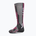 Női sízokni UYN Ski Merino light grey/pink 3