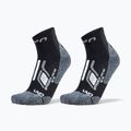 Férfi zokni UYN Trekking Approach Low Cut 2 pack black/grey