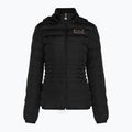 Női dzseki EA7 Emporio Armani Train Core Lady Eco Down Hoodie black/logo light gold